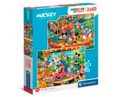 PUZZLE 2X60 PIEZAS MICKEY Y AMIGOS