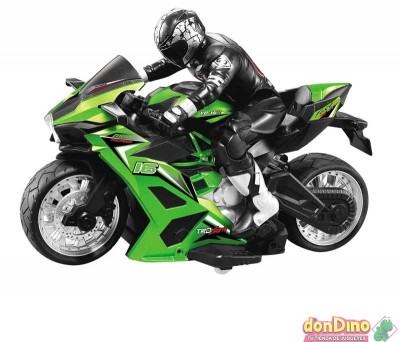 Moto c/piloto r/c 1:10 bat+cargador