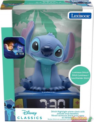 Despertador stitch c/luz nocturna