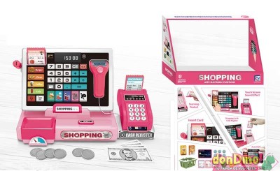 Caja registradora rosa