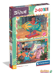 Puzzle 2x60 pzas. stitch disney
