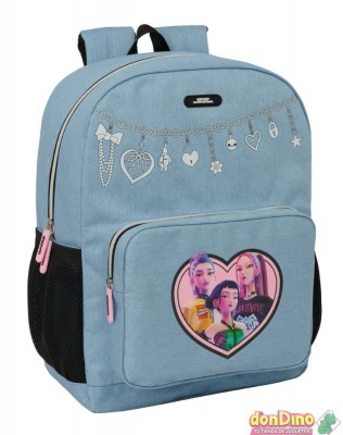 Mochila 43 cm. guerreras k-pop adaptable carro