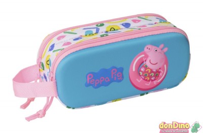 Portatodo doble 3d peppa pig