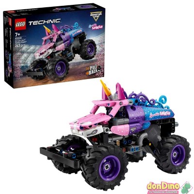 Monster jam sparkle smash lego technic - con motor de carga manual - 243 pzas