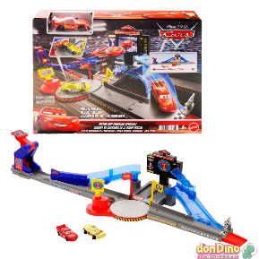 Circuito de acrobacias de la copa pistón cars disney - con rayo mcqueen - 93 cm