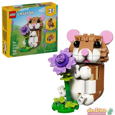 Lindo Hámster con Flor Lego Creator 3 en 1 - 166 pzas