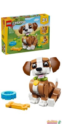 Simpaticos animales: cachorro juguetón 3 en 1 lego creator 336 pzas