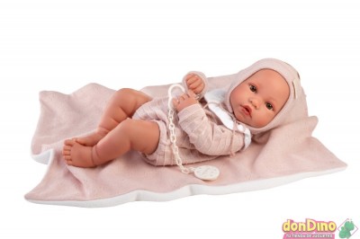 Recien nacida erika toquilla rosa 42 cm. cuerpo de vinilo