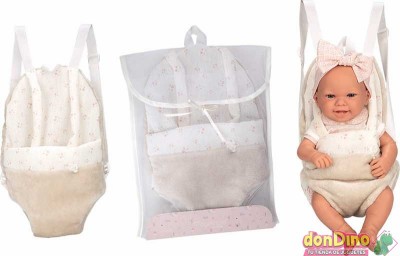Portabebé Beige Elegance para Muñecas de 40-45 CM.