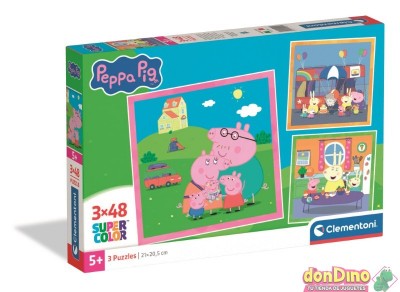 Puzzle 3x48 pzas. peppa pig