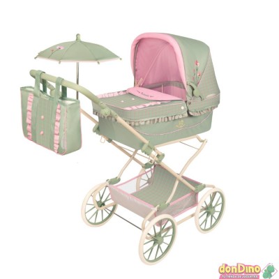 Coche reborn botanic con sombrilla y bolso - plegable - 105x90x40 cm.