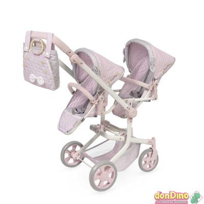 Silla gemelar plegable sophie multiposición - manillar ajustable - el más alto