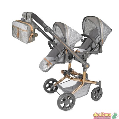 Silla gemelos plegable cityx multiposición - manillar regulable - con mochila