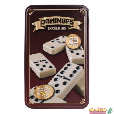 Dominó 28 pzas. Caja de Metal