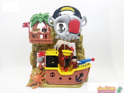 Playset pirata con barco 23 pzas. luz y sonido