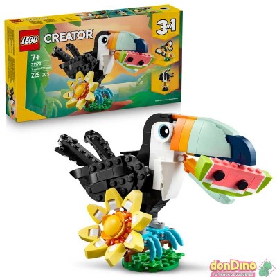 Tucán Tropical: Fauna Salvaje 3 en 1 Lego Creator 225 pzas.