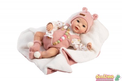 Muñeca reborn nadia 38 cm. con manta - cuerpo de tela