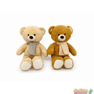 Peluche oso con bufanda 50 cm. surtidos 2 colores