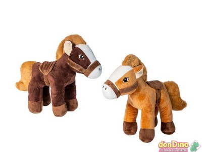 Peluche caballo con montura 34 cm. surtidos