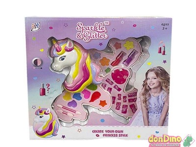 Caja maquillaje unicornio 3 pisos