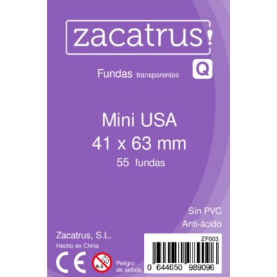 FUNDAS ZACATRUS MINI USA 41X63 55 UNDS                            