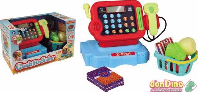 Caja registradora roja luz y sonido