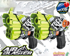 Set 2 pistolas c/16 balas foam