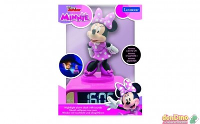 Reloj despertador minnie c/luz