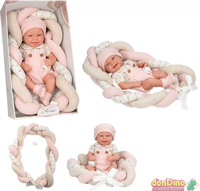 Bebe zoe elegance rosa 42 cm. cojin