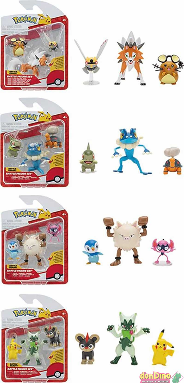Set 3 figuras batalla pokemon