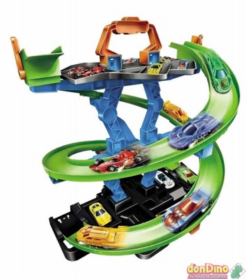 Pista c/3 niveles y 4 coches