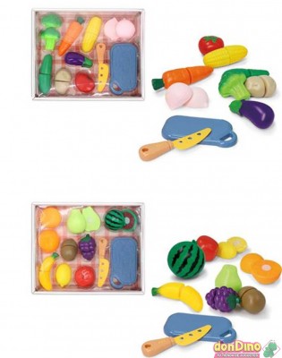 Set verduras/frutas 18 pzas. surt