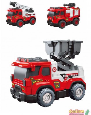 Set 3 camiones bomberos friccion
