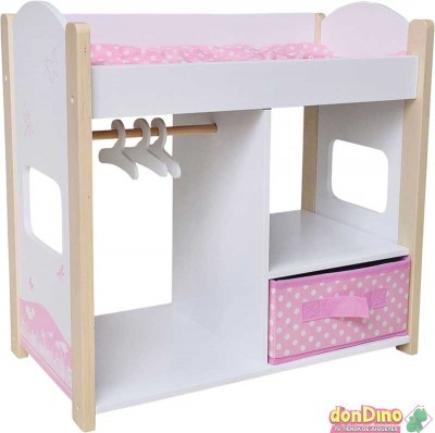 Cama madera c/vestidor 3 pzas