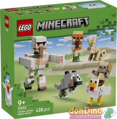 Ataque jinete avicola en el desierto lego minecraft 428 pzas