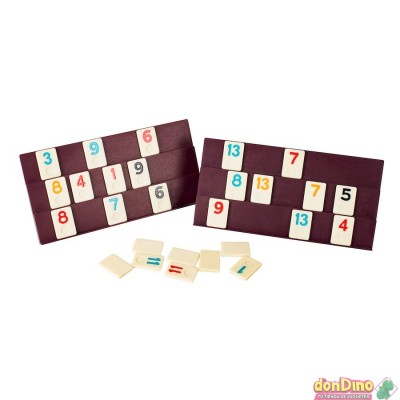 Juego rummy con 100 fichas