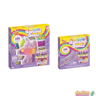 Set abalorios alfabeto 600 pzas.