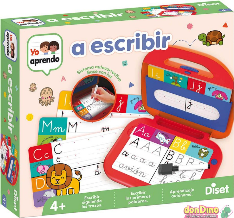 Juego yo aprendo a escribir con luz - pupitre-maletin - 21 láminas borrables