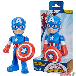 Mega figura capitan america: steve rogers spidey y su superequipo