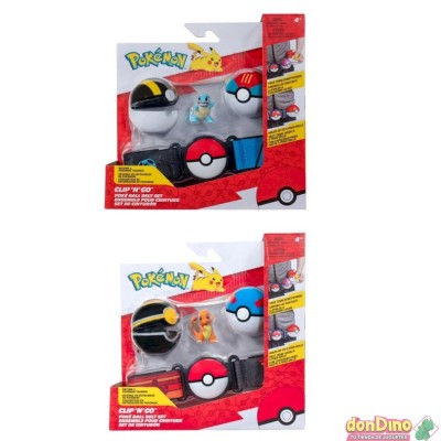 Set de cinturon poke ball pokemon clip'n'go