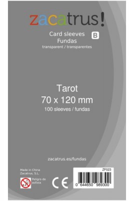FUNDAS ZACATRUS TAROT 70X120 MM 100 UNDS.