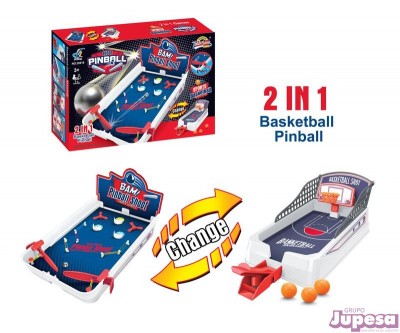 JUEGO 2 EN 1 BASKETBALL & PINBALL